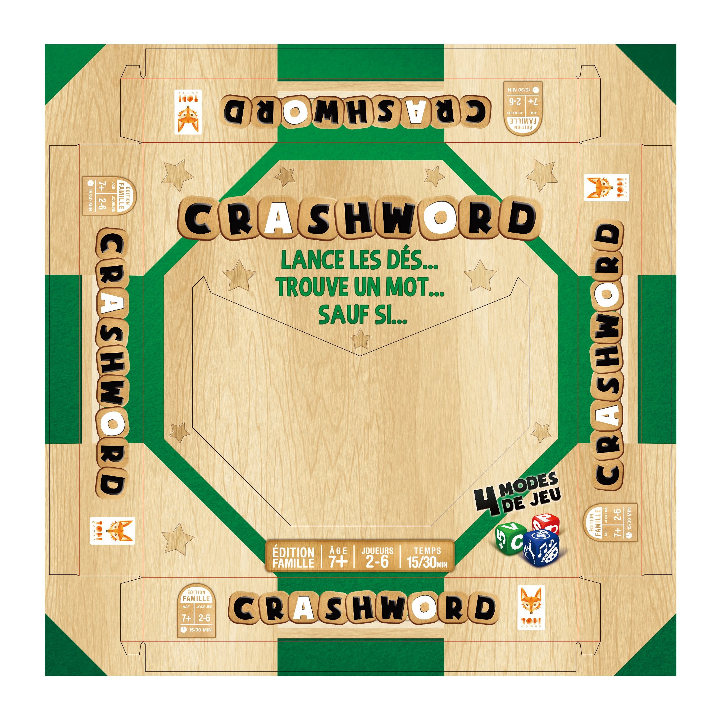 Topi Games Crashword gioco di carte parole e dadi