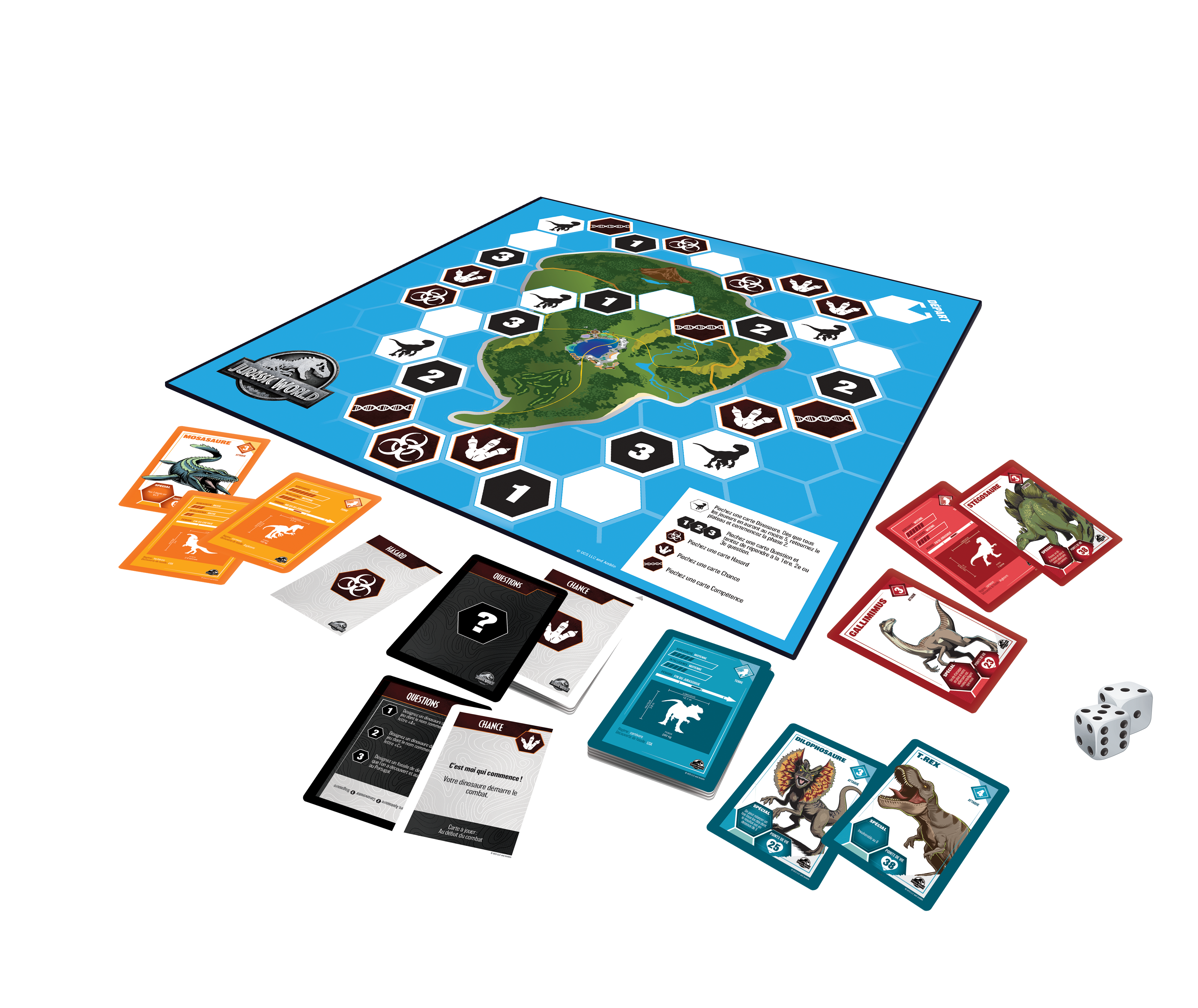 Topi Games Jurassic World Dinosaur Fight gioco da tavolo dinosauri