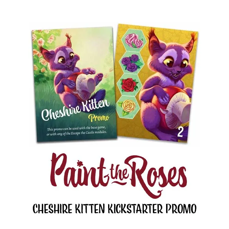 North Star Games Paint the Roses Cheshire Kitten promo carte