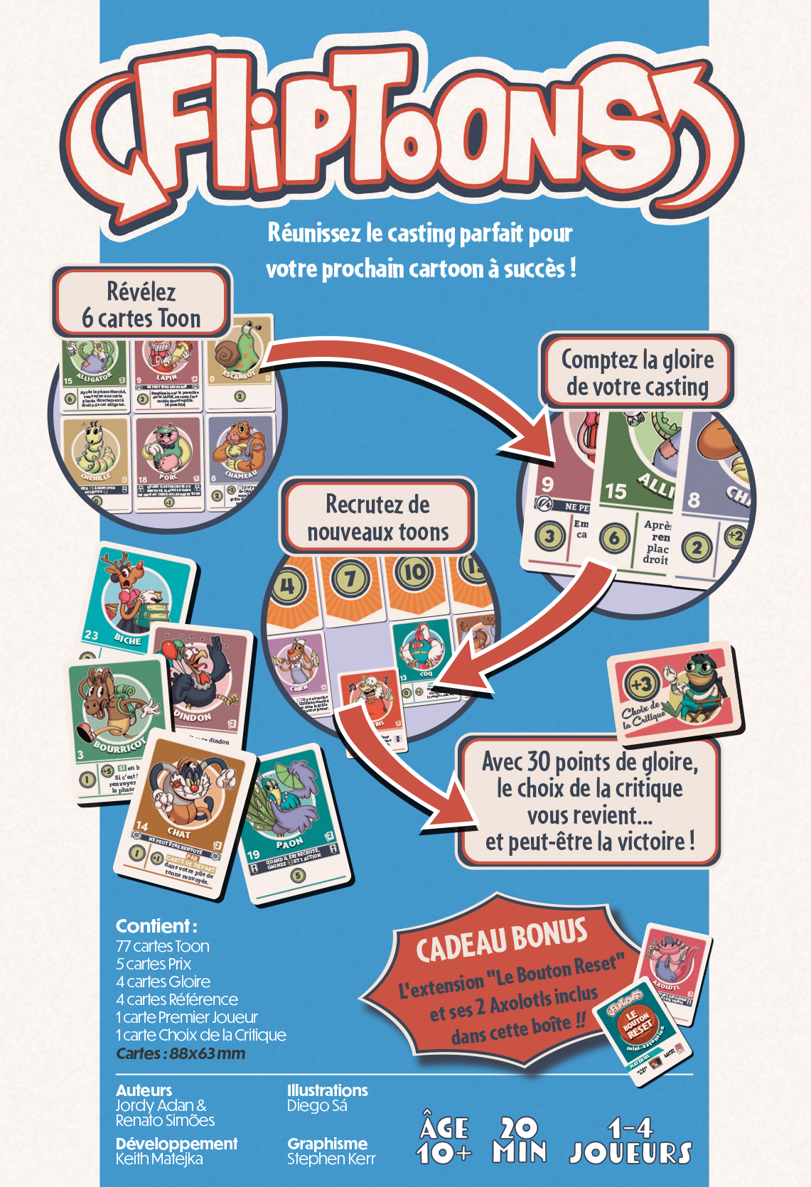 Sylex Edition Fliptoons gioco da tavolo edizione francese 20 min