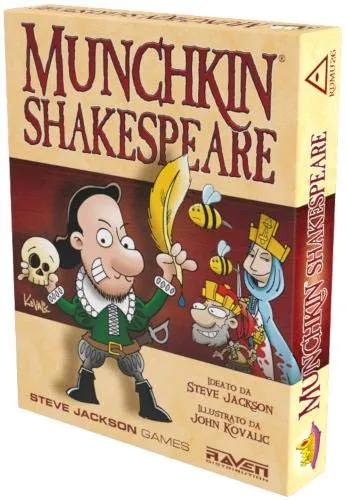 Raven Munchkin Shakespeare gioco di carte italiano 3-6 giocatori