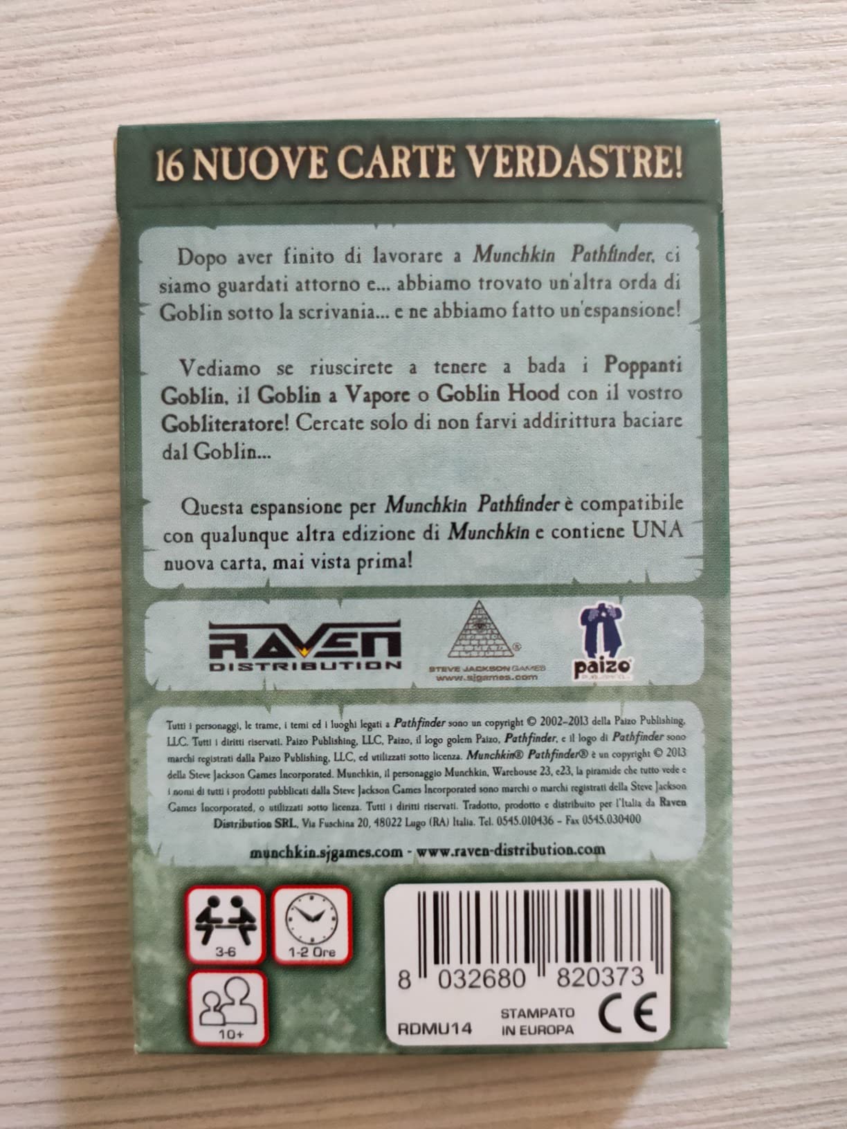 Raven Munchkin Pathfinder Baciami il Goblin espansione