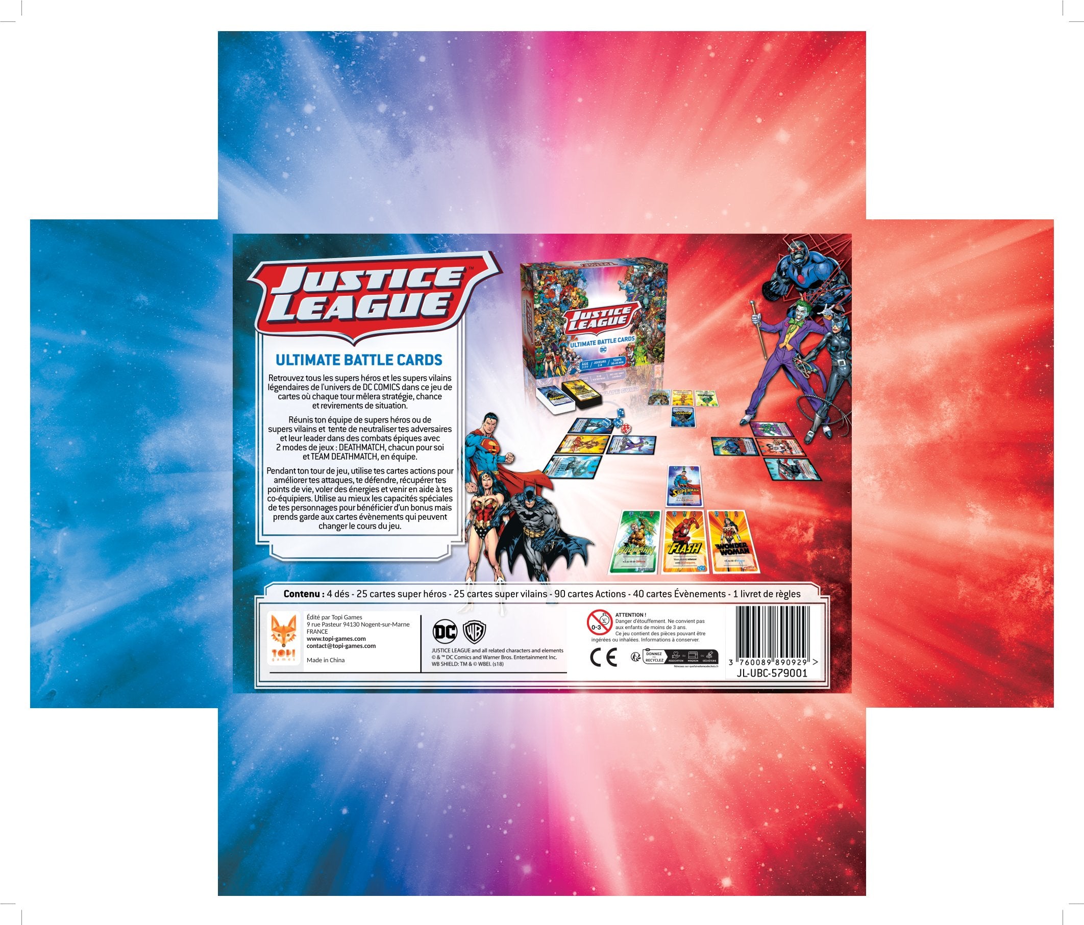 Topi Games Justice League Ultimate Battle Cards gioco di carte DC