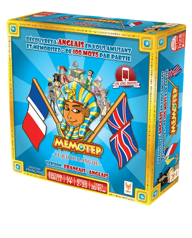 Topi Games Memotep francese inglese gioco di carte educativo
