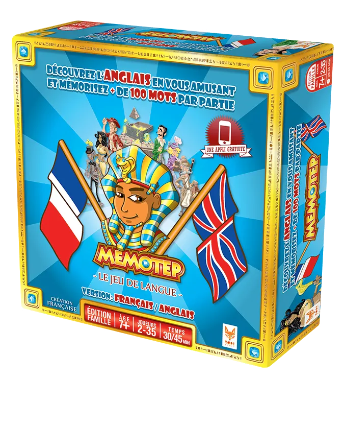 Topi Games Memotep francese inglese gioco di carte educativo