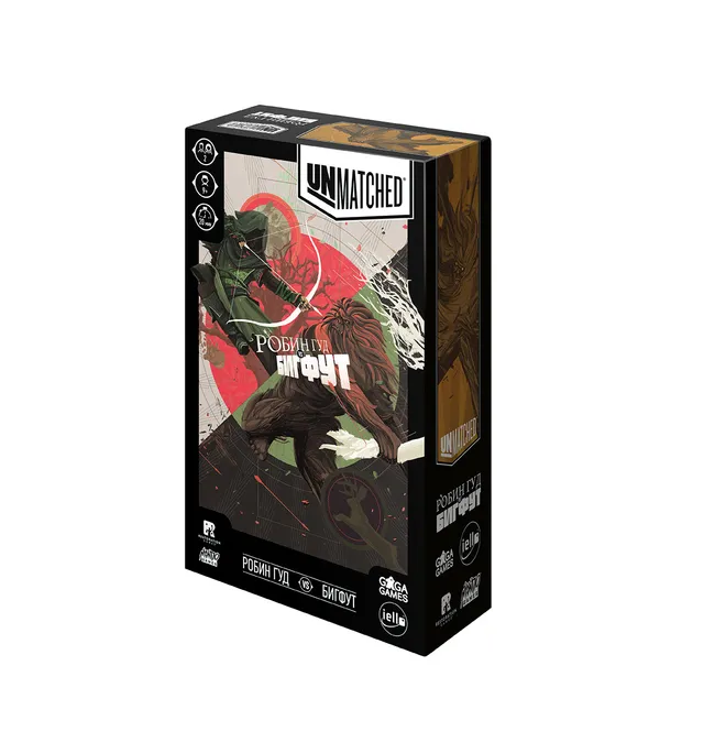 Niza Gams Unmatched Bigfoot vs Robin Hood gioco da tavolo 2 giocatori