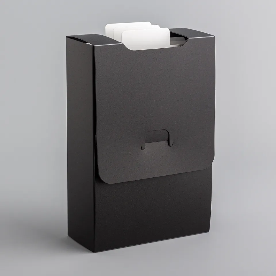 UniqCardFile Taro 40 mm schedario plastica nero carte