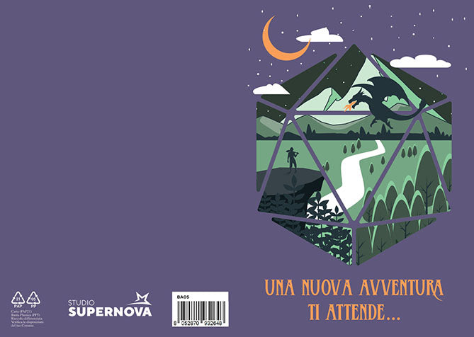 Studio Supernova BA05 Gioco Avventura biglietto auguri con busta