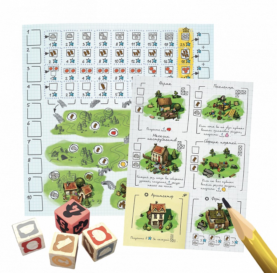 Niza Gams Coloni Schizzi Impero gioco roll and write