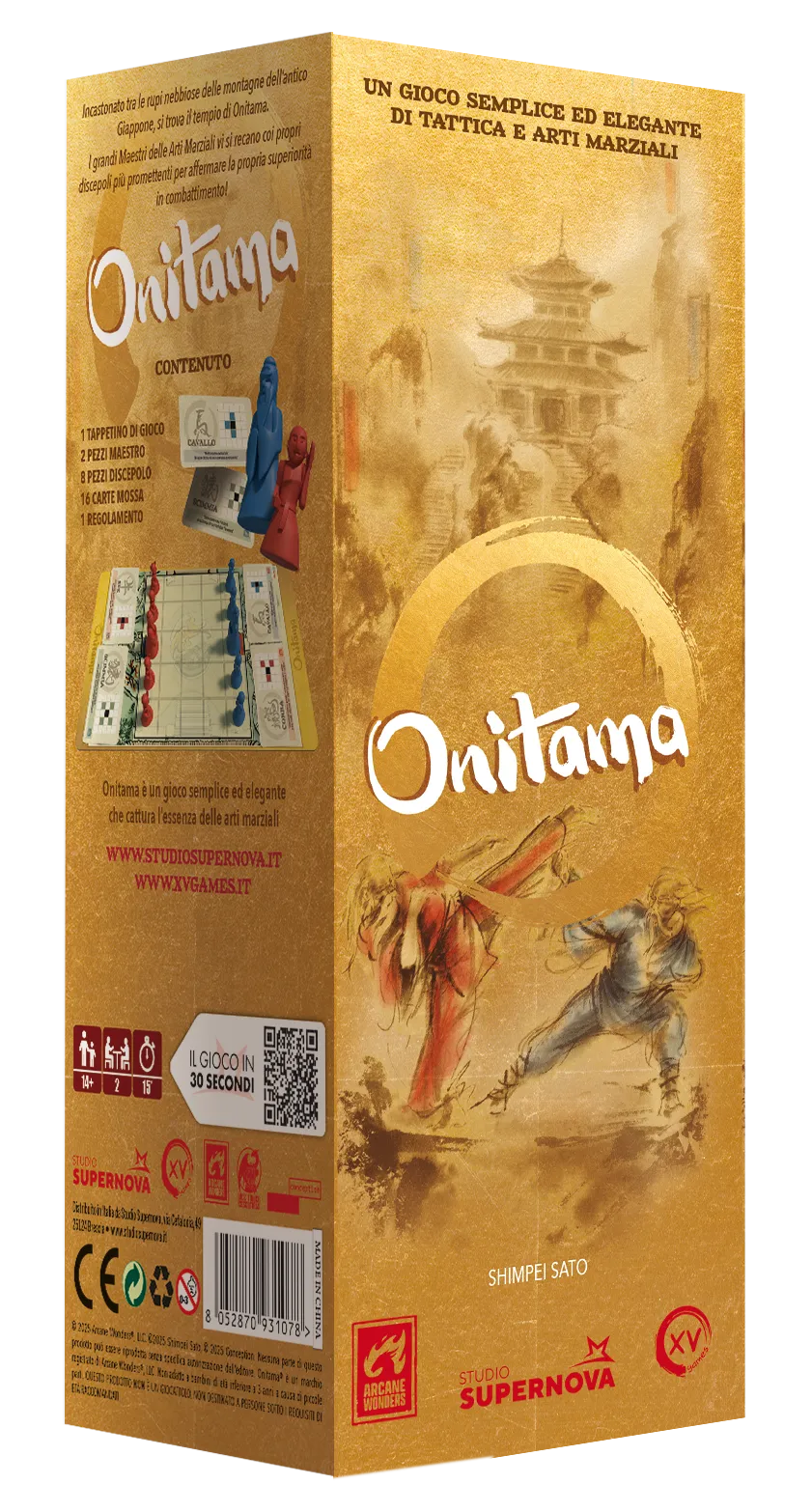 Studio Supernova Games Onitama gioco da tavolo 2 giocatori strategico