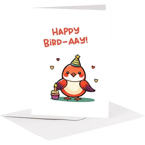 Studio Supernova BA17 Kawaii Bird-aay biglietto auguri con busta