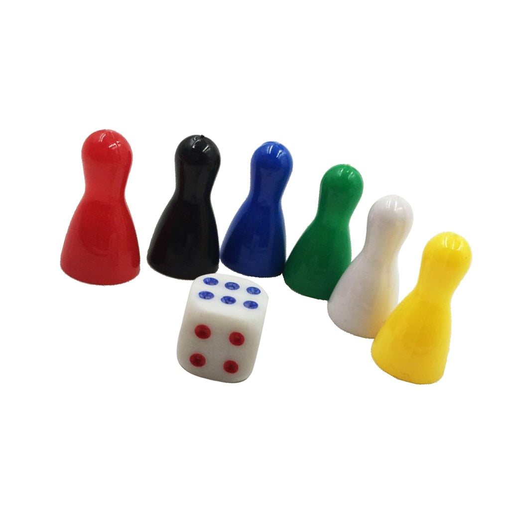 ION Games pedine colorate con dadi set 6 pezzi