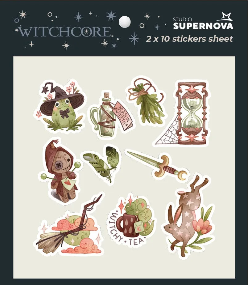 Studio Supernova Witchcore 1 set sticker vinile 20 pezzi