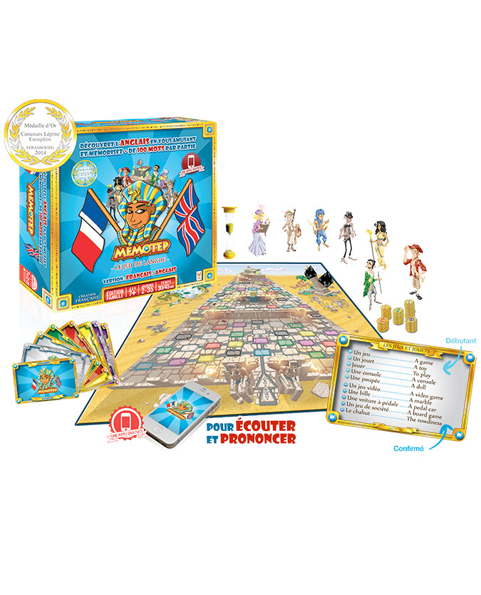 Topi Games Memotep francese inglese gioco di carte educativo