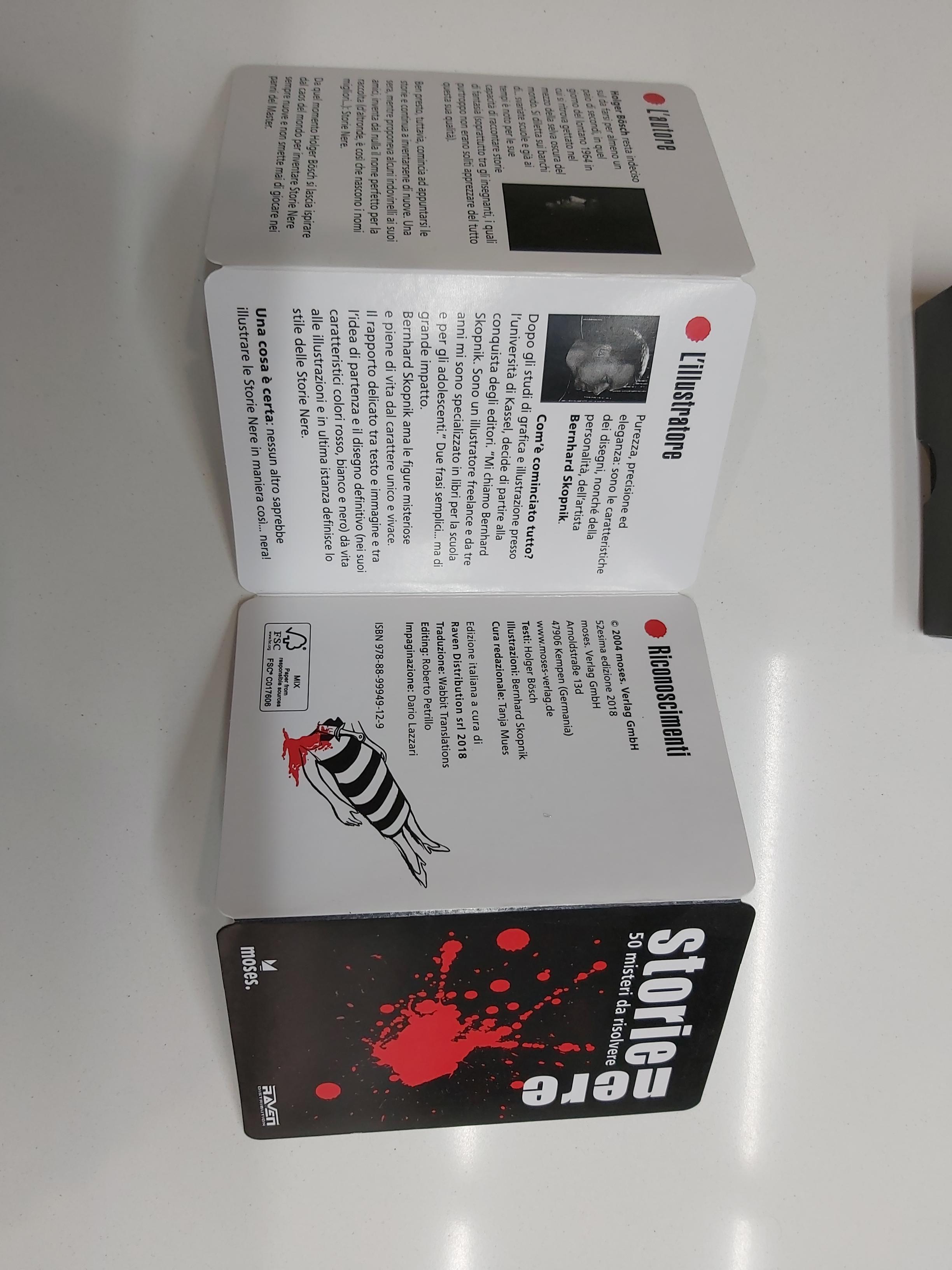 Raven Storie Nere gioco di carte 50 misteri da risolvere