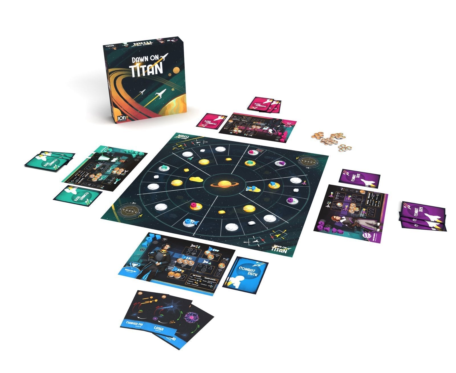 ION Games Dawn on Titan gioco da tavolo spazio tattico
