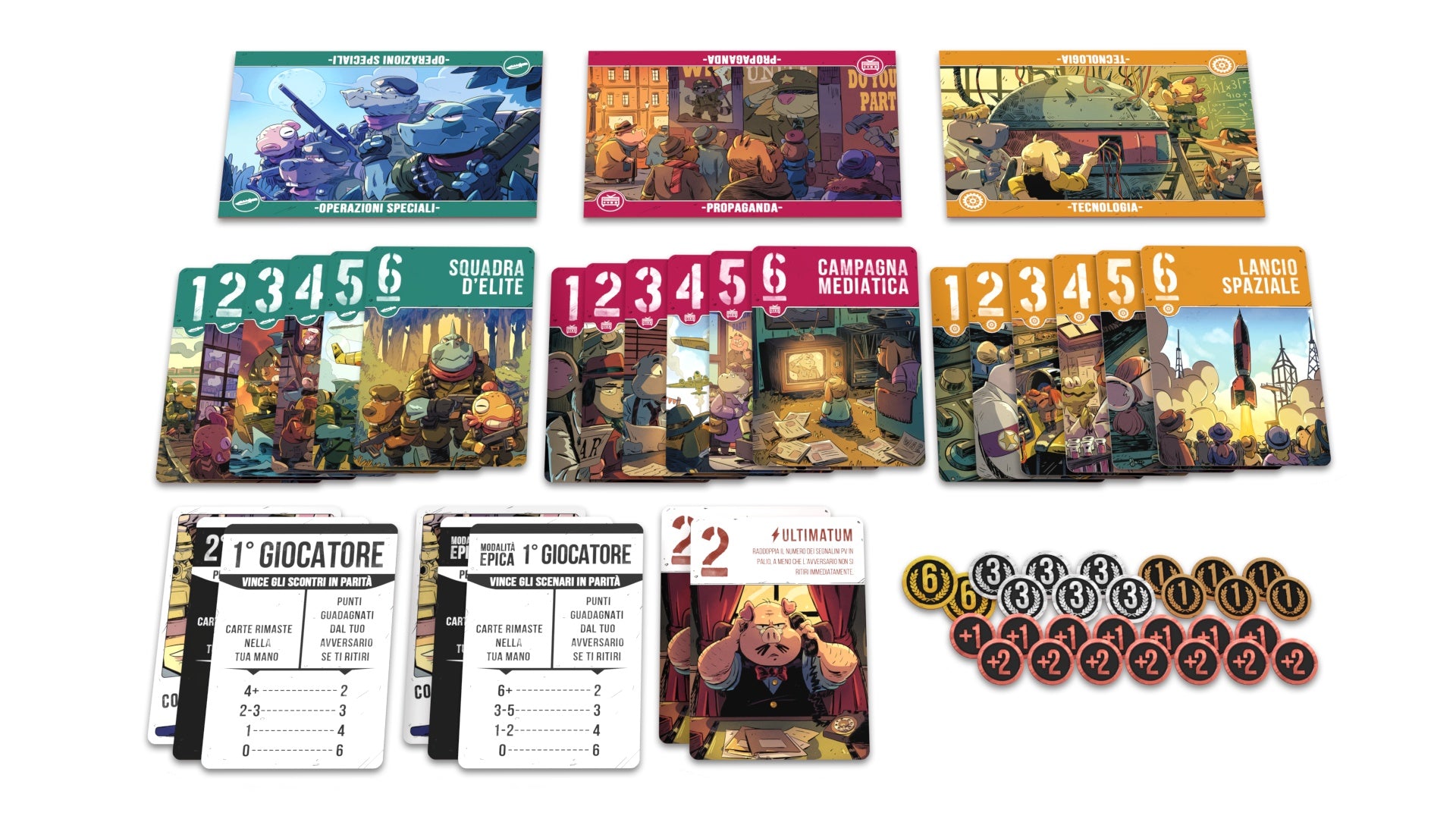Studio Supernova Animali in Guerra Bulloni gioco di carte 2 giocatori