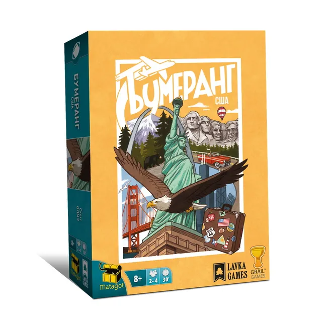 Niza Gams Boomerang USA gioco da tavolo viaggio