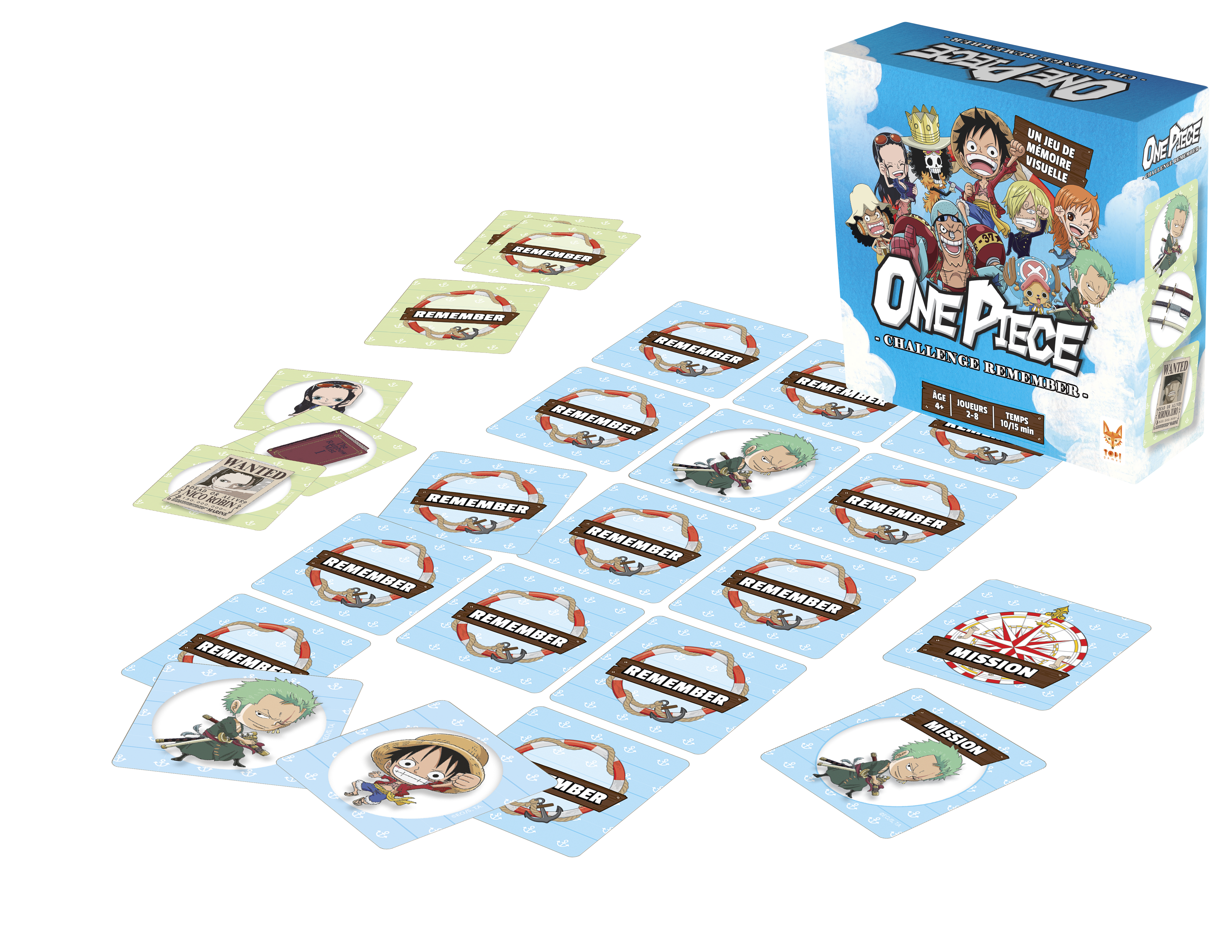 Topi Games One Piece Remember Challenge gioco carte memoria