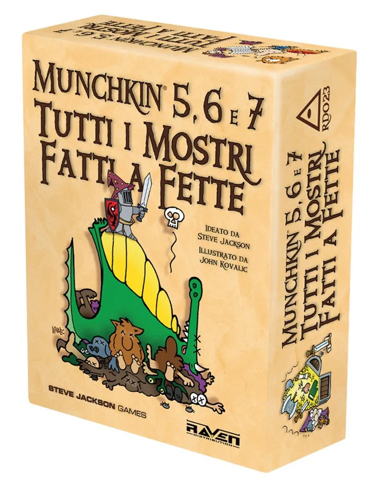 Raven Munchkin 5 6 e 7 Tutti i Mostri Fatti a Fette espansione con Ranger