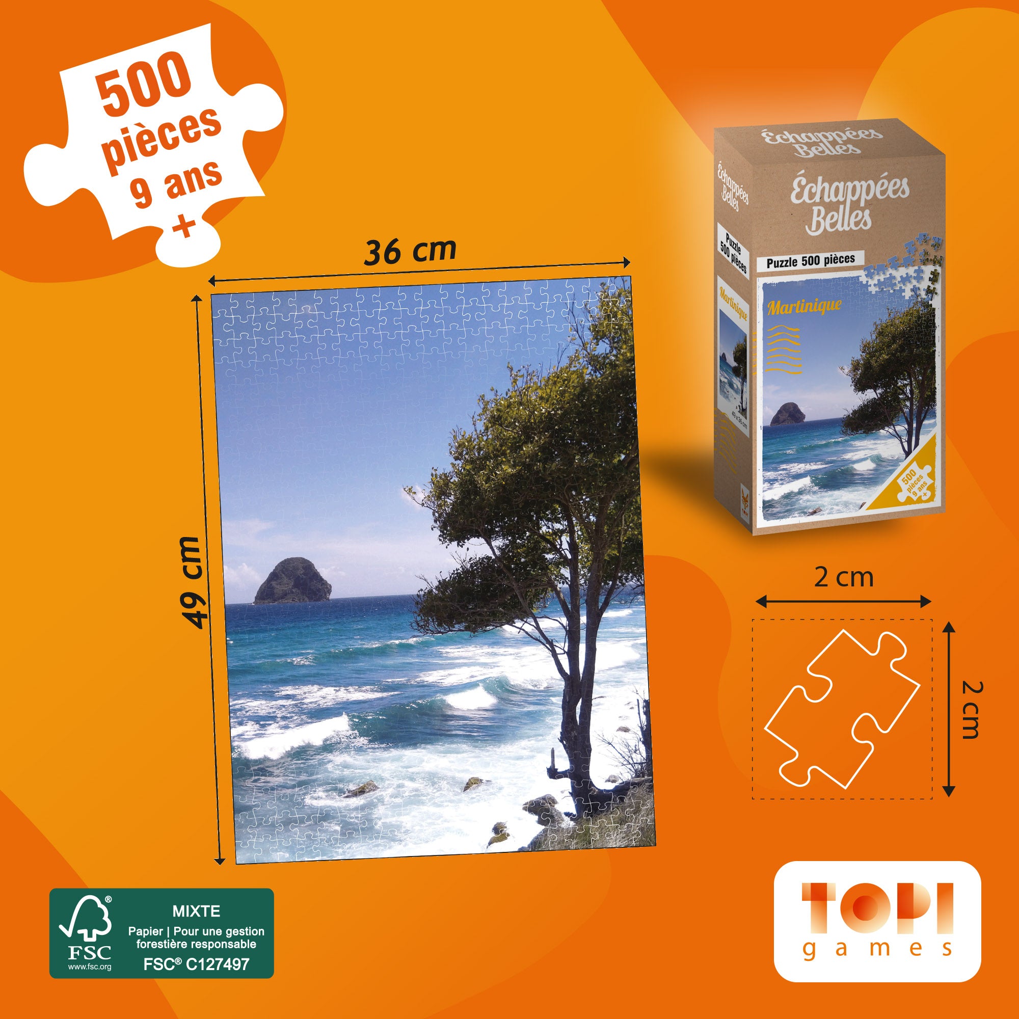 Topi Games Beautiful Escapes Martinique puzzle 500 pezzi Caraibi