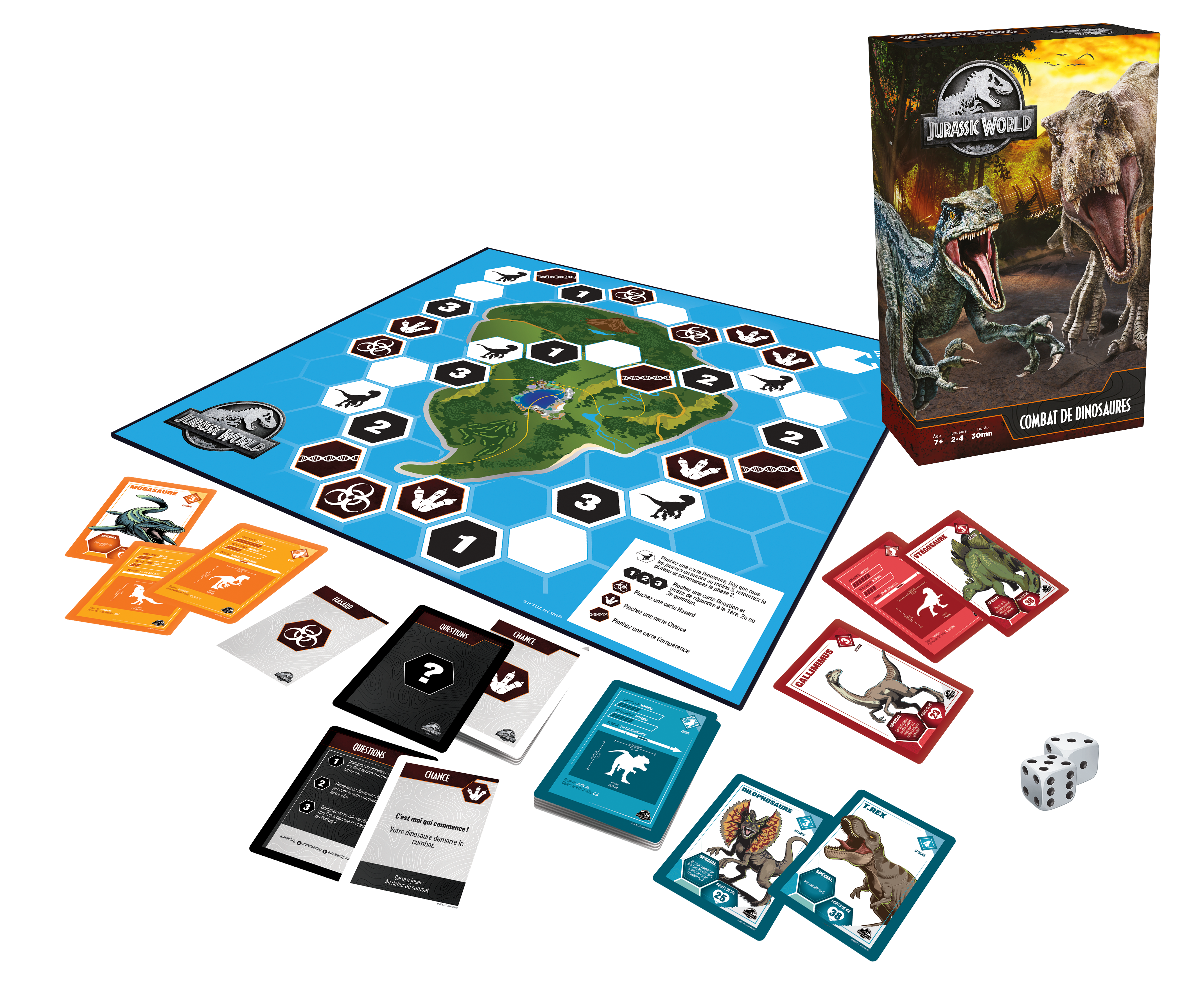 Topi Games Jurassic World Dinosaur Fight gioco da tavolo dinosauri