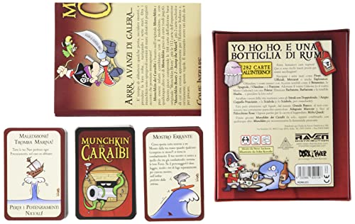 Raven Munchkin dei Caraibi gioco di carte pirati