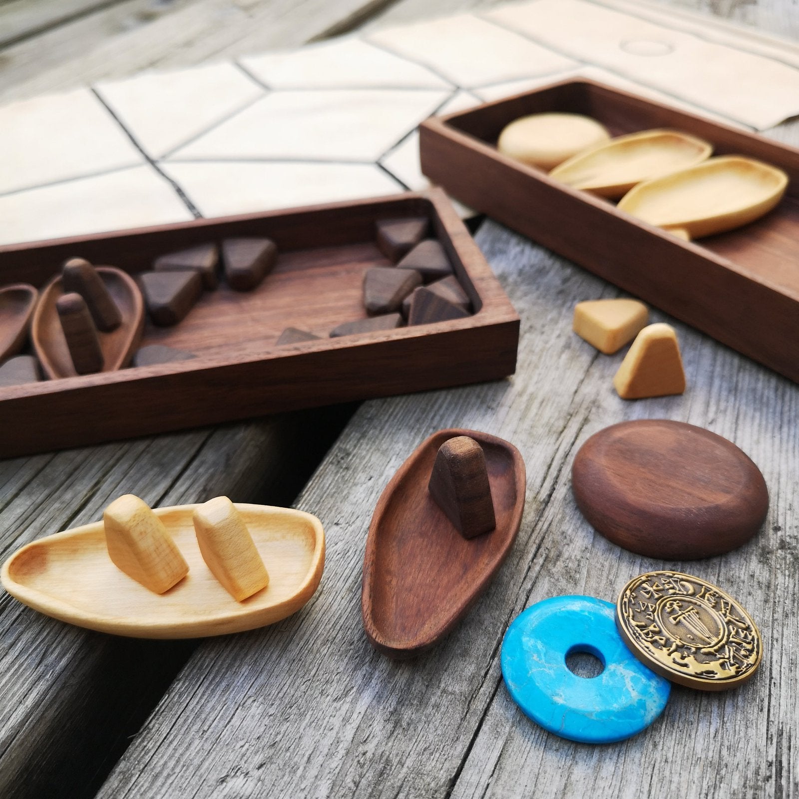 ION Games Hird gioco storico scatola legno fatto a mano