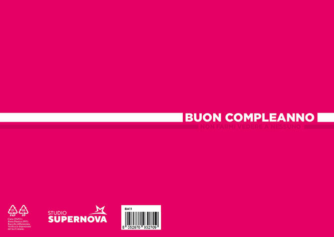 Studio Supernova BA11 Generico Spia biglietto auguri con busta