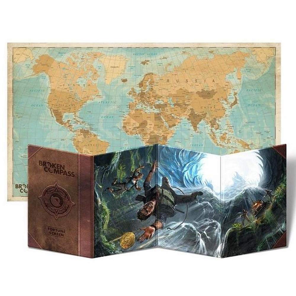 Raven Edizioni Broken Compass Schermo Fortune Master mappa