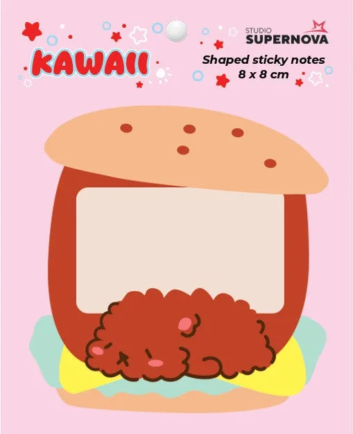 Studio Supernova Burger note adesive sagomate 50 fogli