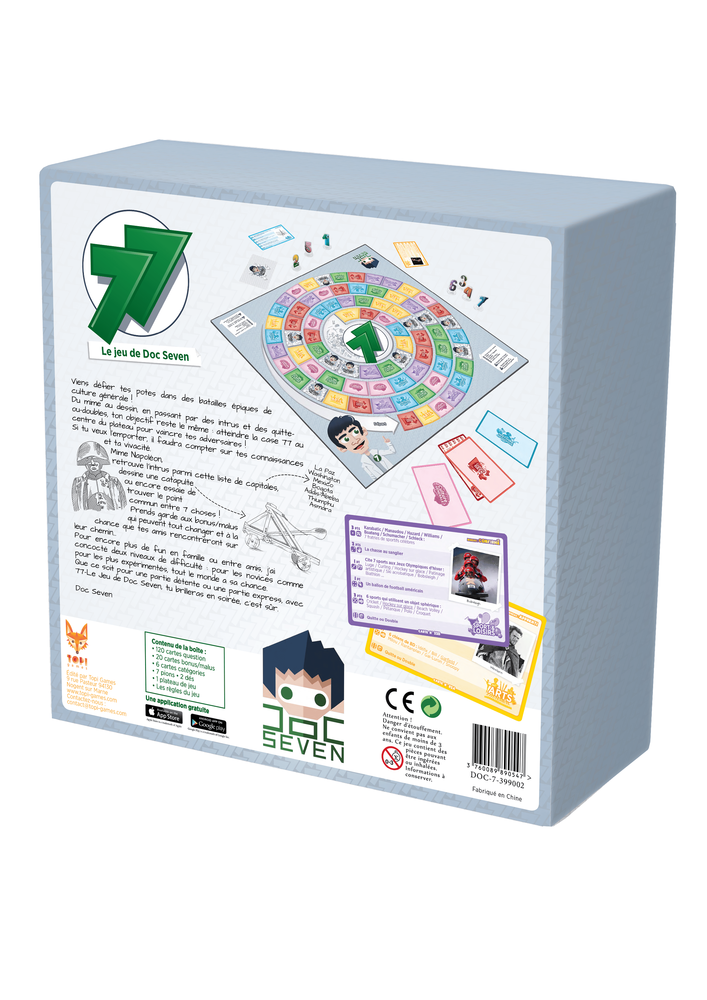 Topi Games 77 Doc Seven's Game gioco da tavolo quiz e mimo