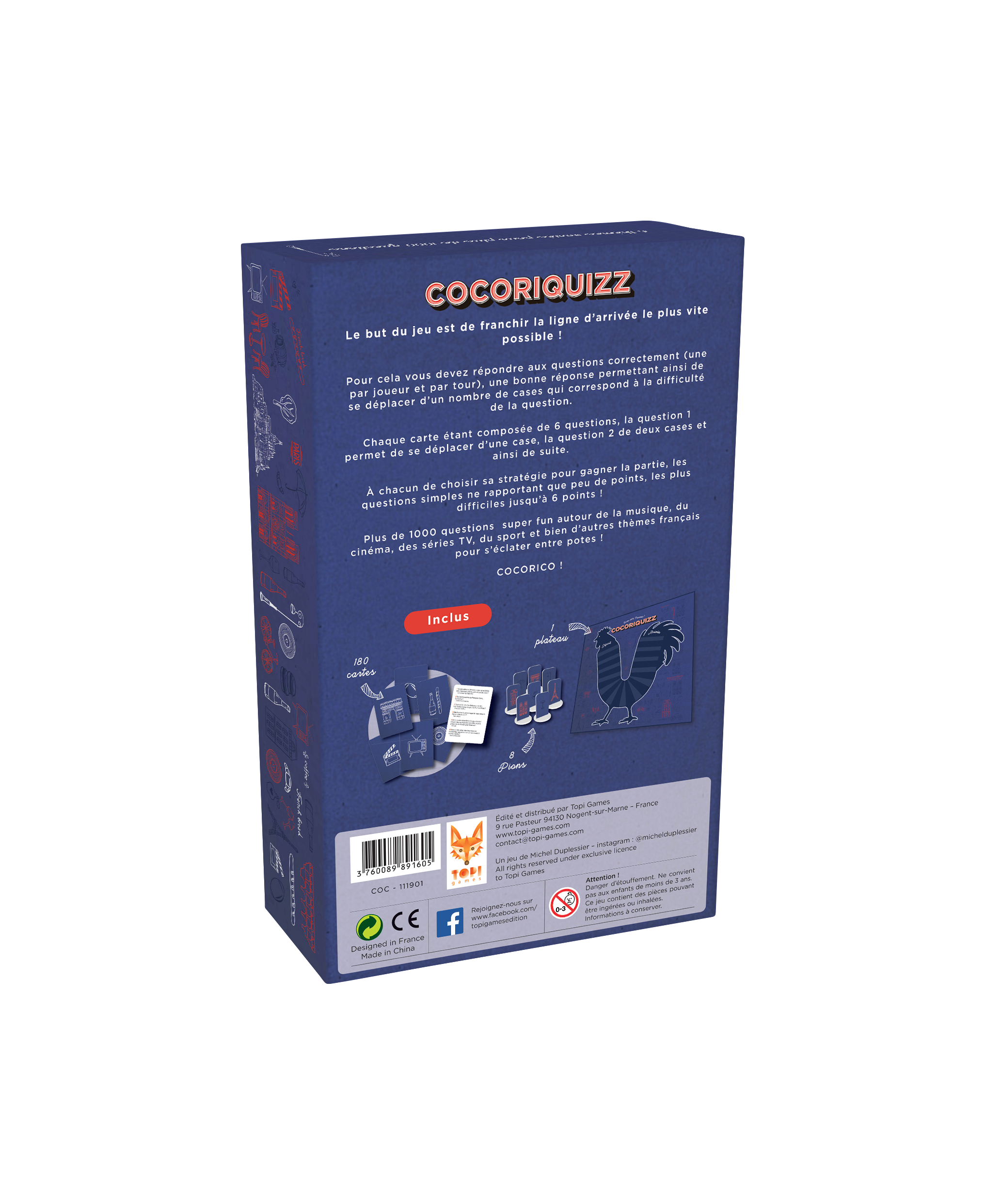 Topi Games Cocoriquizz 100% French Culture Quiz gioco quiz
