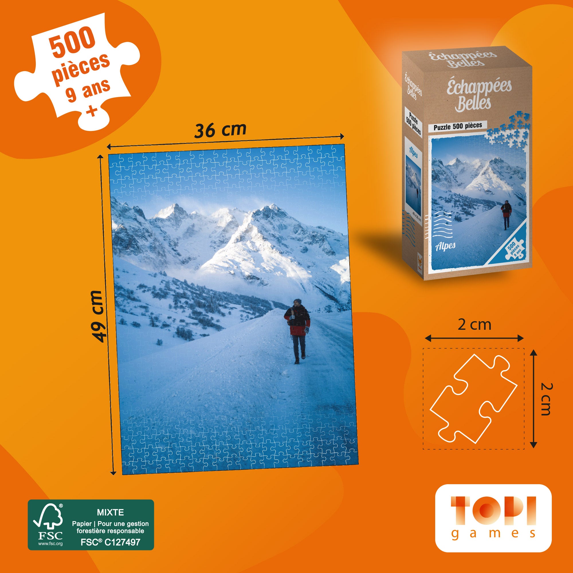 Topi Games Beautiful Escapes Alpi puzzle 500 pezzi