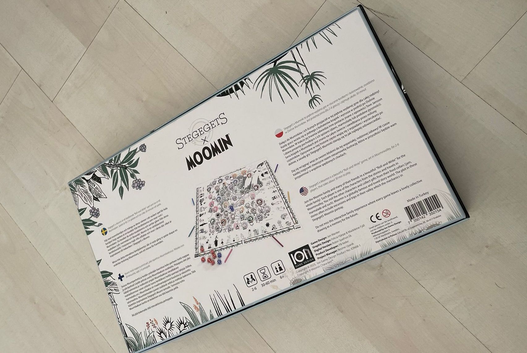 ION Games Moomin StegegetS gioco da tavolo roll & write