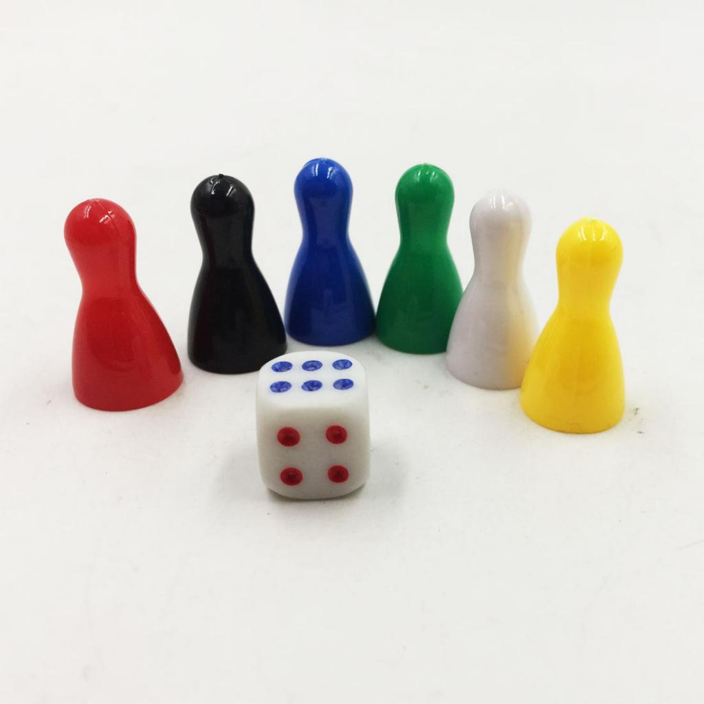 ION Games pedine colorate con dadi set 6 pezzi