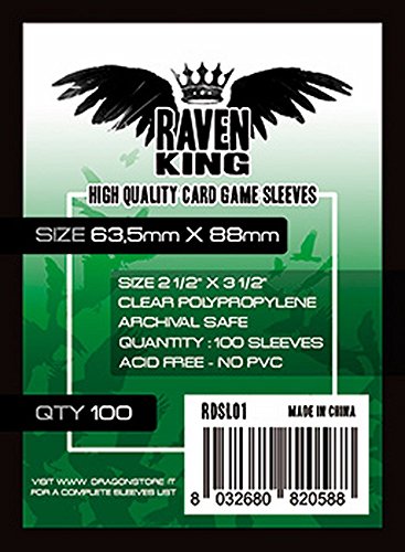 Raven Bustine protettive carte 63,5x88 mm 100 pezzi RDSL01