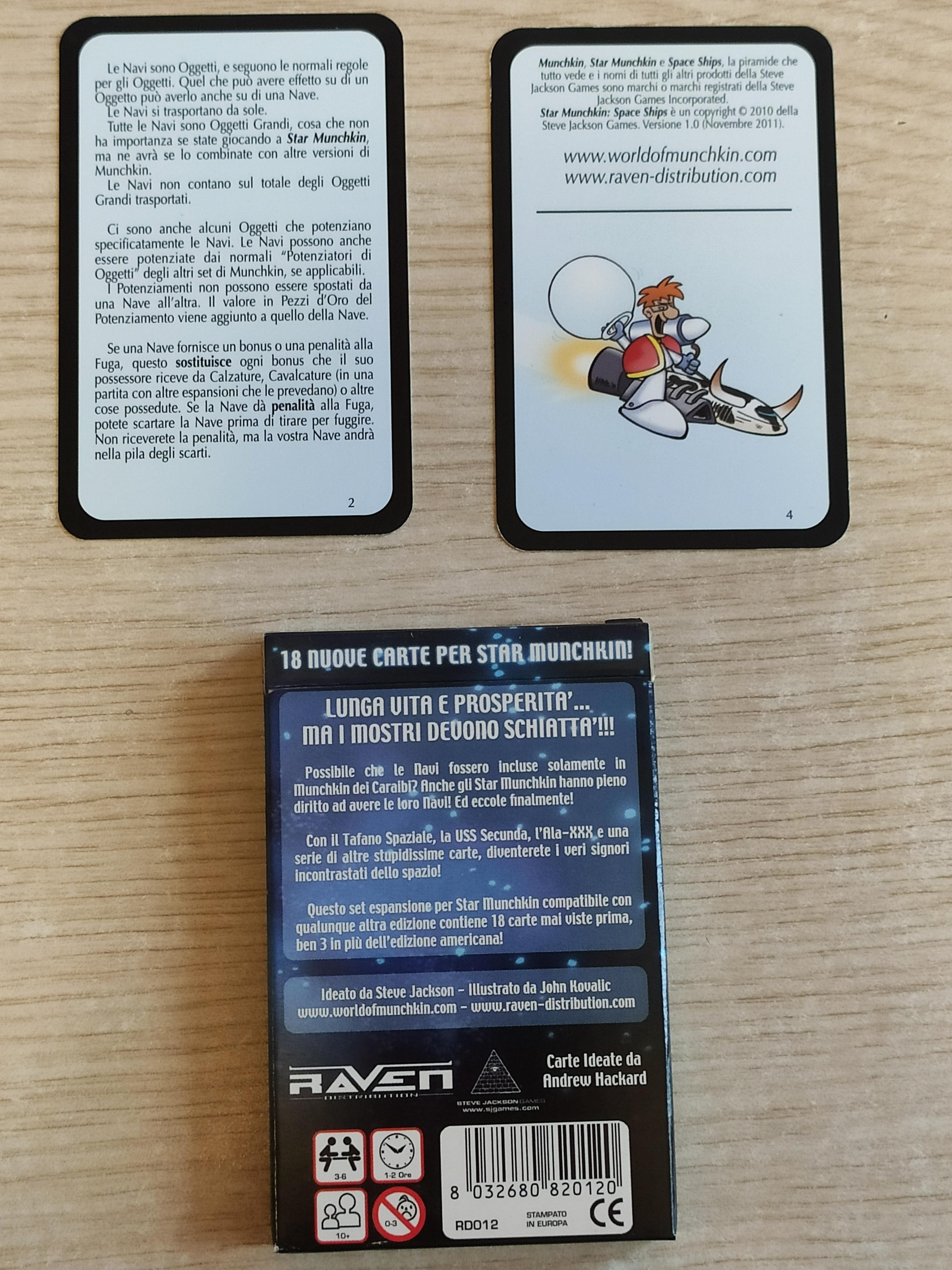 Raven Edizioni Star Munchkin Astri e Disastri espansione 18 carte