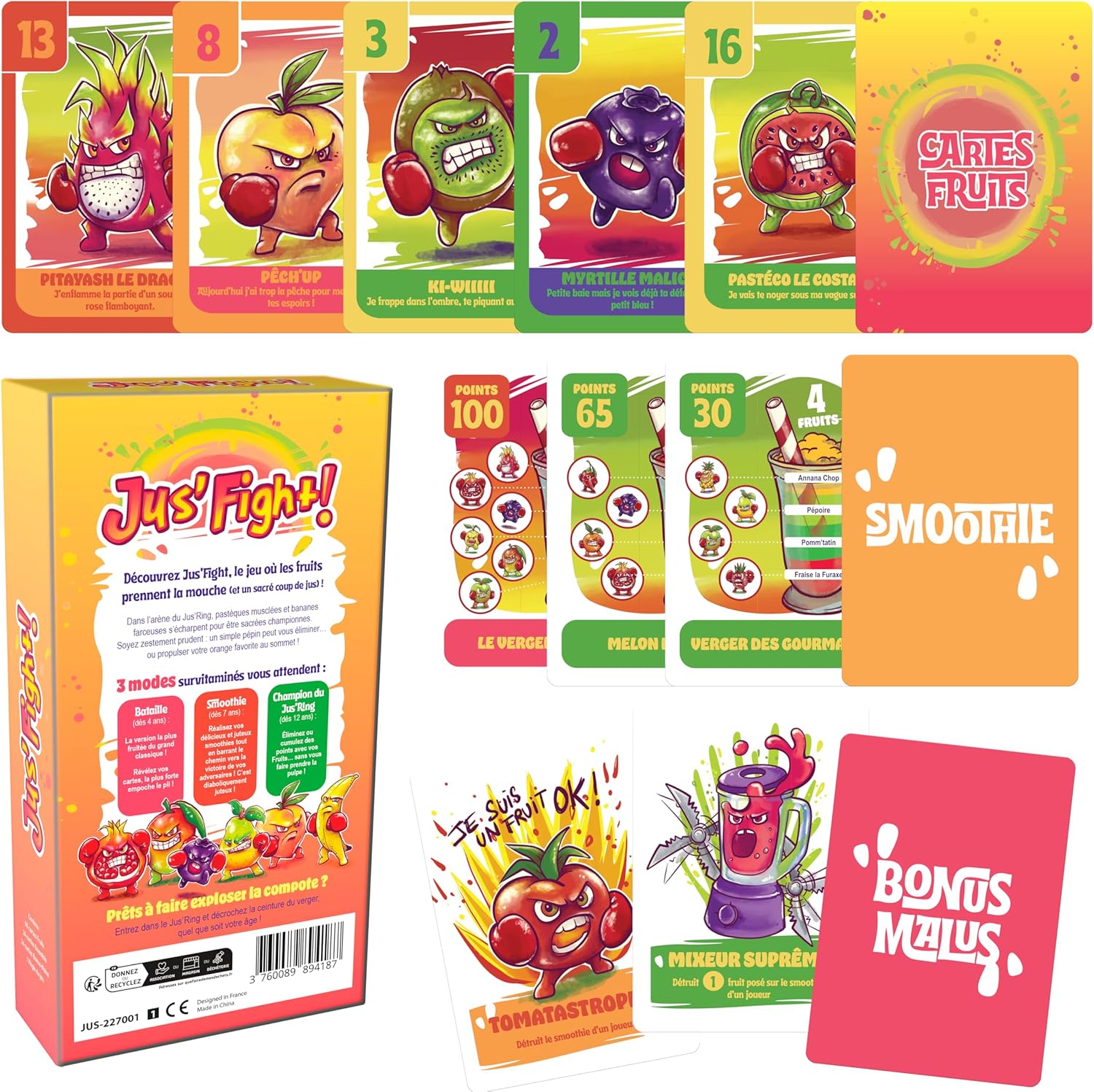 Topi Games Jus Fight gioco da tavolo frutta