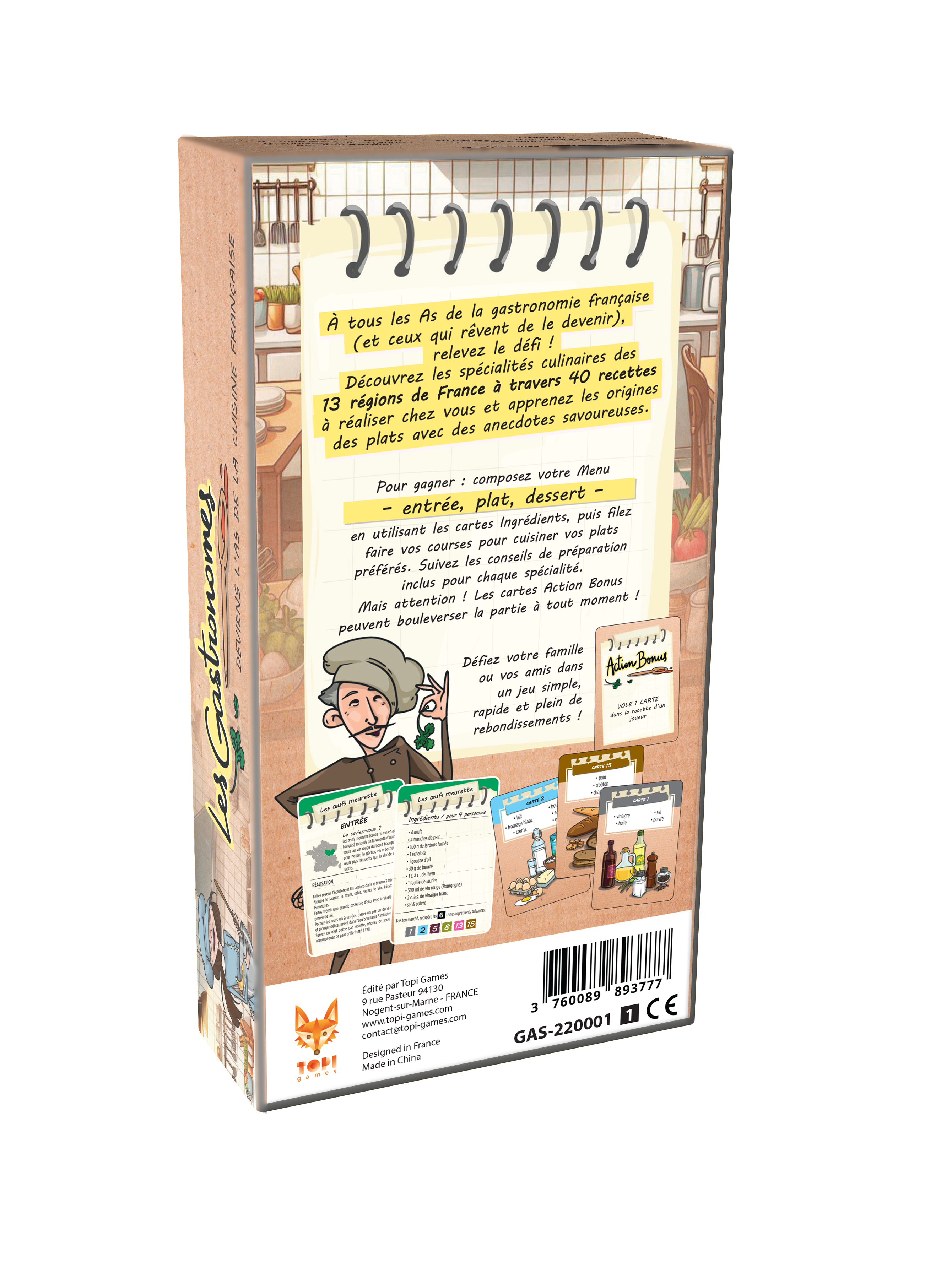 Topi Games The Food Lovers gioco di carte cucina francese