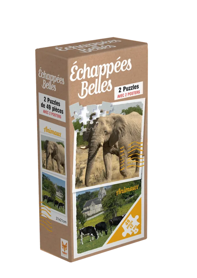 Topi Games Beautiful Escapes Animal Puzzles puzzle 2x49 pezzi animali
