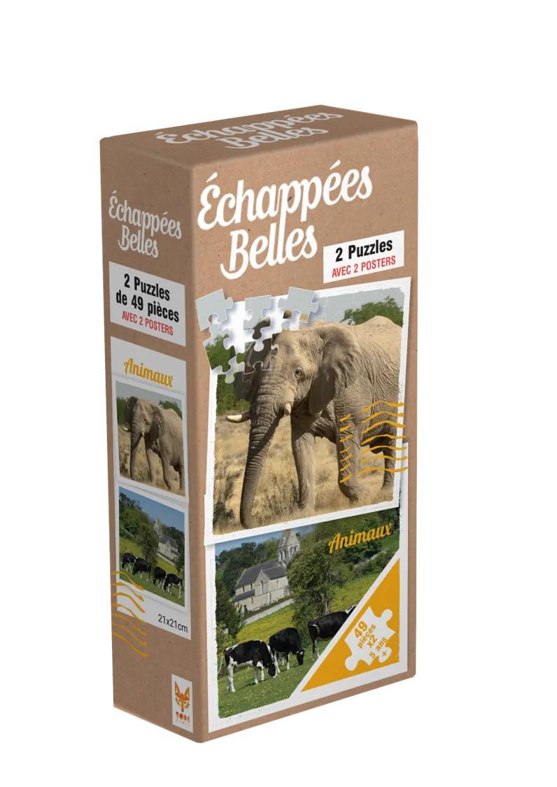 Topi Games Beautiful Escapes Animal Puzzles puzzle 2x49 pezzi animali