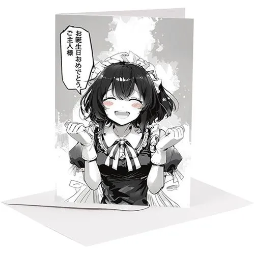 Studio Supernova Games BA12 Manga Maid biglietto auguri con busta