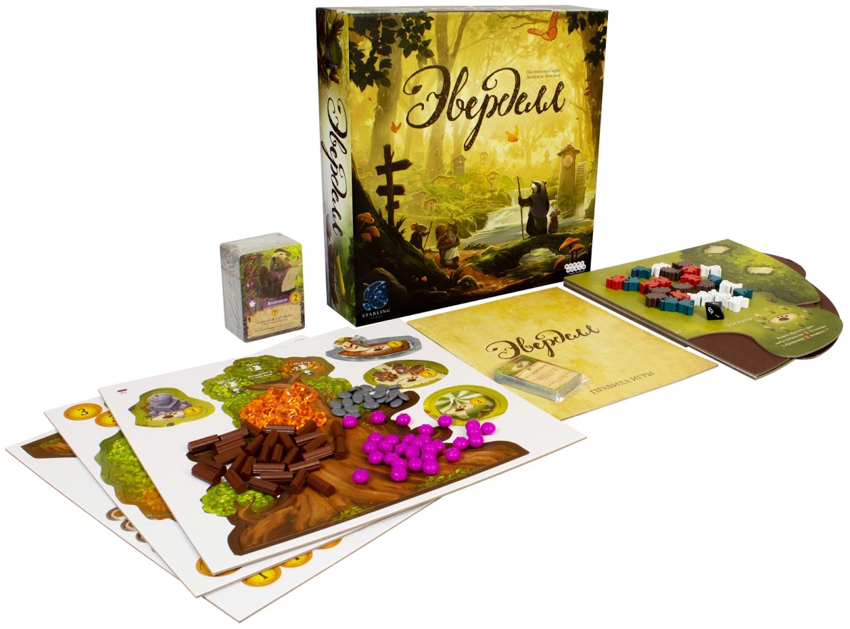 Everdell gioco da tavolo base foresta con Albero Eterno