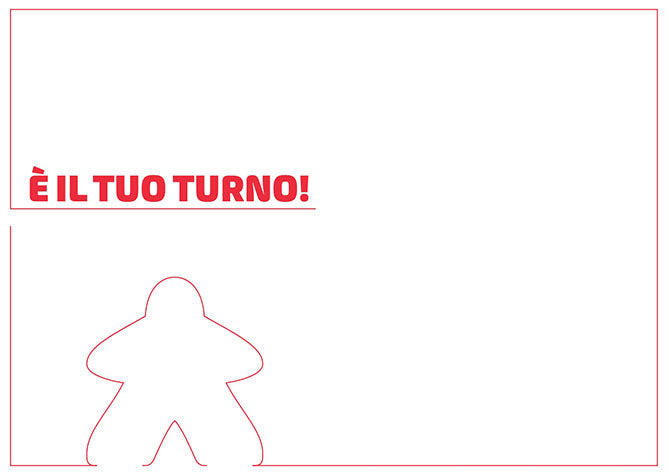 Studio Supernova Games BA06 Gioco Meeple biglietto auguri con busta