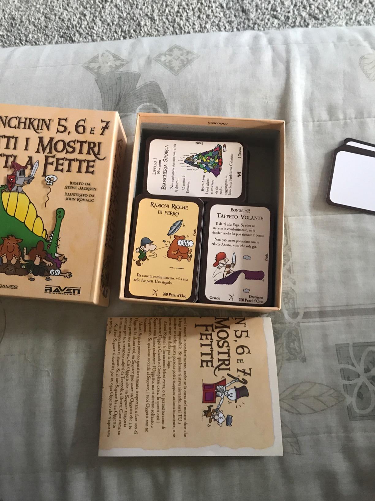 Raven Munchkin 5 6 e 7 Tutti i Mostri Fatti a Fette espansione con Ranger